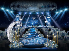 宝蓝色星空主题仪式区