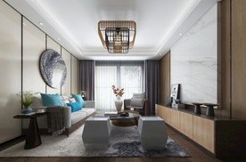 现代客厅  沙发  茶几