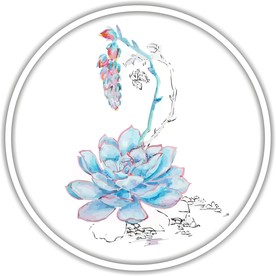 花装饰艺术画作花朵矢量国画水彩