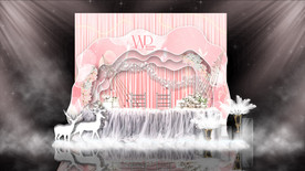 裸粉色婚礼签到区