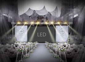 银灰色婚礼仪式区