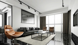 现代客厅  工业风  黑白配