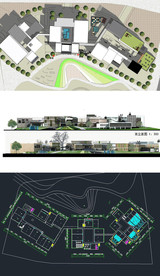 展览中心草图SU模型含CAD图