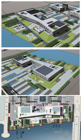 展览中心草图SU模型含CAD图