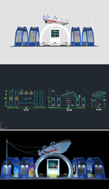 船舶展厅草图大师模型含CAD图