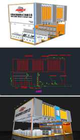展厅草图大师SU模型含CAD图