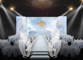 蓝色婚礼仪式区
