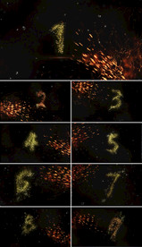 震撼星空焰火倒计时视频素材