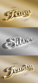 3d金属立体字效果特效样机