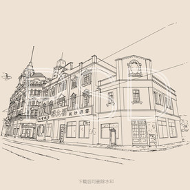 石库门素描素材-石库门素描图片-石库门素描设计模板-昵图网