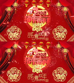 2019猪年吉祥LED背景视频