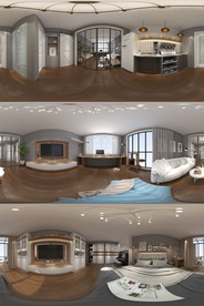 3DMAX北欧风格客餐厅和卧室