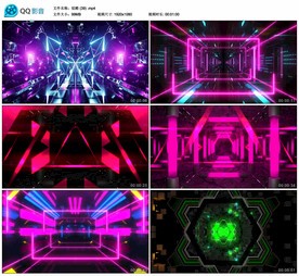 炫酷动感热舞 舞台大屏背景视频
