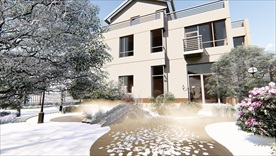 别墅游园雪景动态效果图