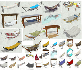 休闲吊床SU模型