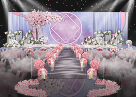 粉蓝色婚礼仪式区
