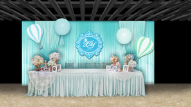 蓝色气球主题签到区