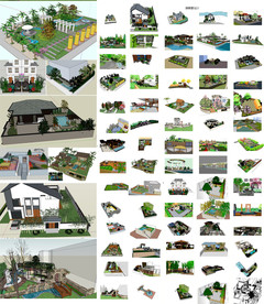 庭院景观SU模型