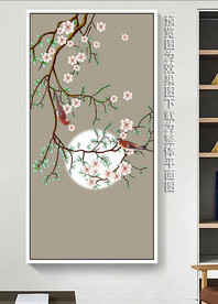 花鸟图 玄关装饰画