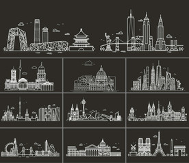 矢量世界地标建筑