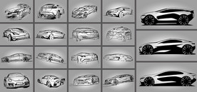 矢量汽车手绘设计