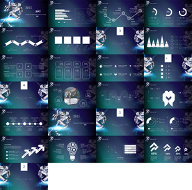 炫酷时尚工作总结汇报PPT模板