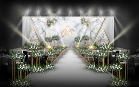 白色森系婚礼仪式区