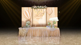 香槟色婚礼签到区