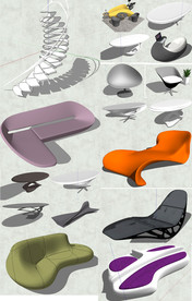 现代创意家具模型