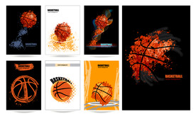 矢量篮球创意海报系列