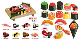 矢量日本寿司系列