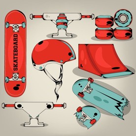 矢量滑板运动文化