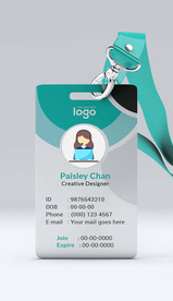 高档通用工作证员工证商务证设计