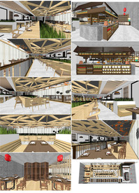 茶餐厅装饰设计模型