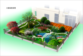 住宅游园景观效果图PSD