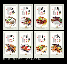 盒饭展板