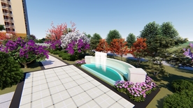 小区局部景观绿化效果图JPG