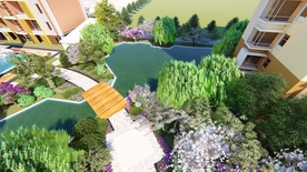 小区局部景观绿化效果图JPG