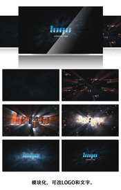 光影爆炸粒子logo演绎