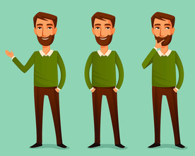 时尚商务人物插画