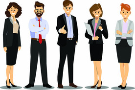 卡通商务人物插画