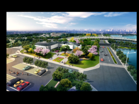 城市道路广场景观设计效果图