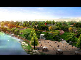 亲水栈道景观设计效果图