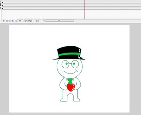 戴帽子捧着心的简单人物6秒
