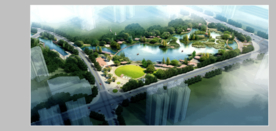 水景公园鸟瞰效果图