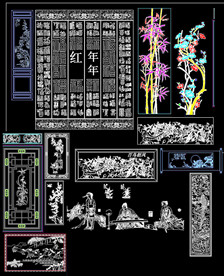 中式家具雕刻图案