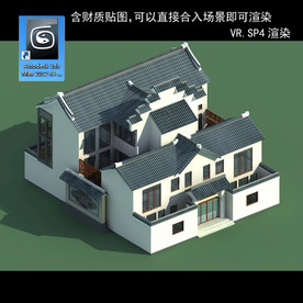 中式建筑 中式多层 中式别墅