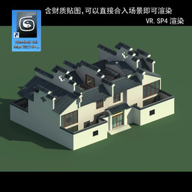 中式建筑 中式多层 中式别墅