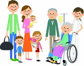 探病卡通人物插画