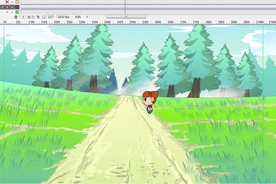 草丛里走过的小女孩12秒动画